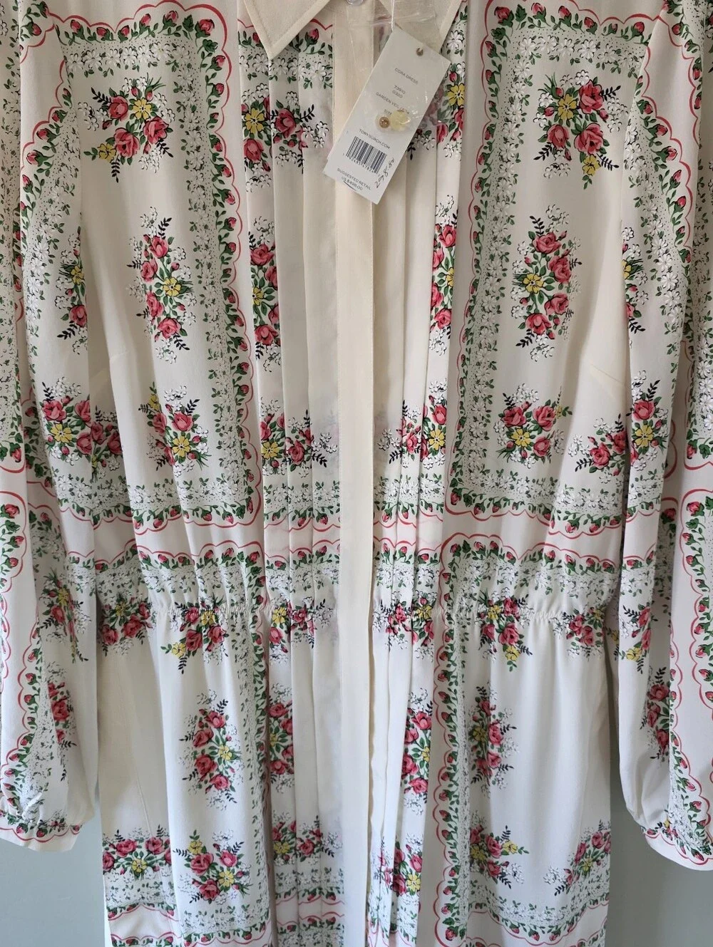NWT Tory Burch 10 Quiet Luxury Cottagecore Dainty Romantic Cora Silk Dress